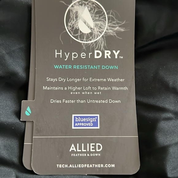 Lands’ End Black Hooded Puffer HyperDry Water Resistant Down Coat - Size XL - Picture 9 of 12